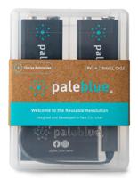 Pale Blue Li-Ion Rechargeable 9V Battery 2 pack of 9V with 2x1 charging cable - thumbnail