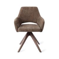 Jesper Home Yanai eetkamerstoel Checked Chestnut revolve oak walnut - thumbnail