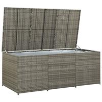 Tuinbox 180x90x75 cm poly rattan grijs - thumbnail