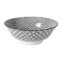 Schaaltje black print boog - ø21x7 cm - thumbnail