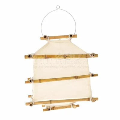 Lampenkap Bamboe en Linnen 48cm