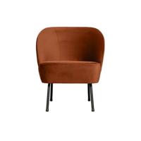 WOOOD Fauteuil 'Vogue' Velvet, kleur Roestbruin - thumbnail