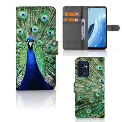 OPPO Find X5 Lite | Reno 7 5G | Telefoonhoesje | Met pasjeshouder | Pauw