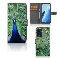 OPPO Find X5 Lite | Reno 7 5G | Telefoonhoesje | Met pasjeshouder | Pauw - thumbnail