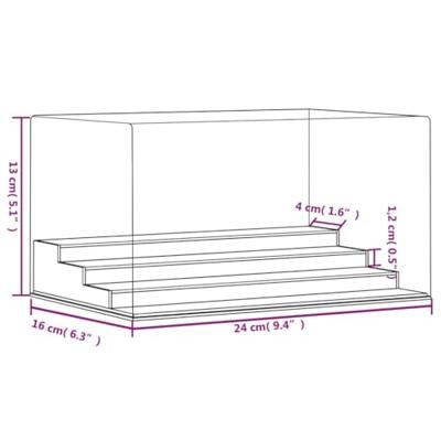VidaXL Vitrine transparant 24x16x13 cm acryl