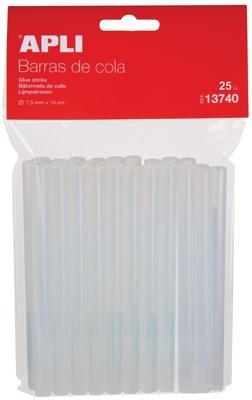 Apli transparante lijmpatronen 7,5 mm, ophangzakje met 25 stuks Apli transparante lijmpatronen 7,5 mm, ophangzakje met 25 stuks