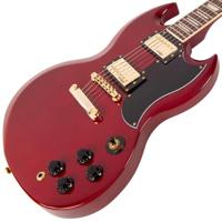 Vintage VS6CG Reissued Cherry Red Gold Hardware elektrische gitaar - thumbnail