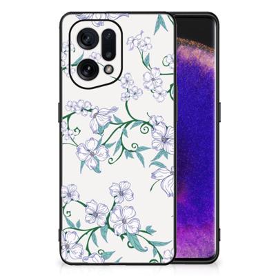 OPPO Find X5 Uniek Bloemen Hoesje Blossom White OPPO Find X5 Uniek Bloemen Hoesje Blossom White