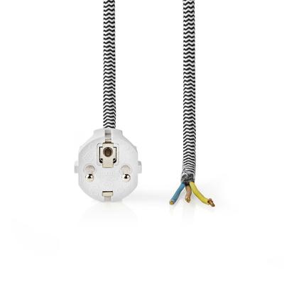 Stroomkabel Strijkijzers | Schuko Plug - Open Kabeleinde | 3,00 m | Zwart