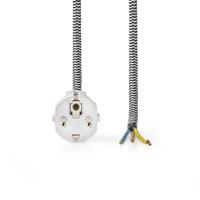 Stroomkabel Strijkijzers | Schuko Plug - Open Kabeleinde | 3,00 m | Zwart - thumbnail