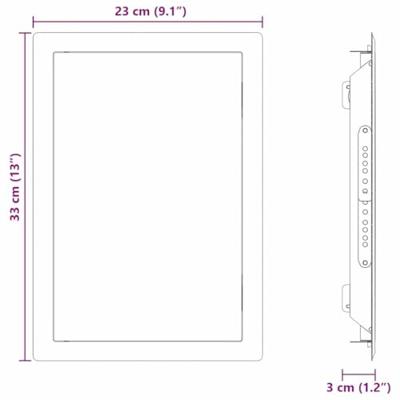 VidaXL Toegangs paneel wit 33 x 23 x 3 cm staal VidaXL Toegangs paneel wit 33 x 23 x 3 cm staal
