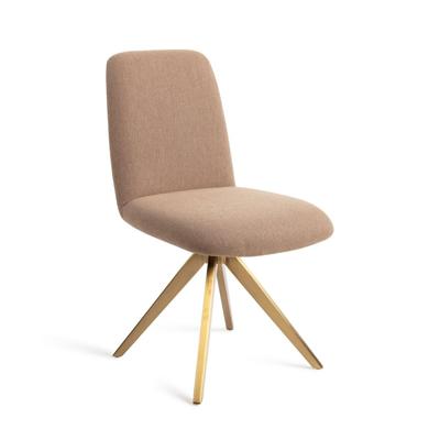 Jesper Home Eetkamerstoel 'Taiwa' Draaibaar, Turn Gold, kleur Whisper Wheat