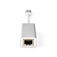 Nedis CCTB61950AL02 Usb-adapter Usb 3.2 Gen 1 Usb Type-a Rj45 Female Verguld Recht 0.20 M Rond Gebreid / Nylon Aluminium Zilver Cover Window Box - thumbnail