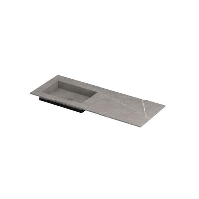 INK Post Wastafel Keramische Slab Envelop Bak Links Zonder Kraangat - 1200x450x10 mm - Armani Grey Mat