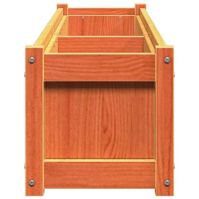 VidaXL Plantenbakken 2 st cm massief grenenhout wasbruin