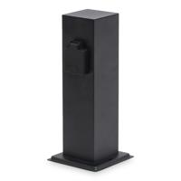 Delta S buitenstopcontactpaal - 30cm - 2 stopcontacten - IP44 waterdicht - Tuincontactdoos - Stekkerdoos - Zwart - thumbnail