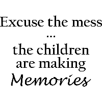 Excuse the mess - Muursticker - thumbnail