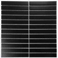 Mozaiek Tegel Sevilla 29,6x30 cm Finger Mat Zwart The Mosaic Factory - thumbnail