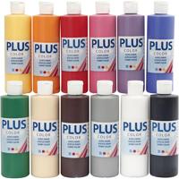 Plus Color acrylverf, standaardkleuren, 12x250 ml/ 1 doos - thumbnail