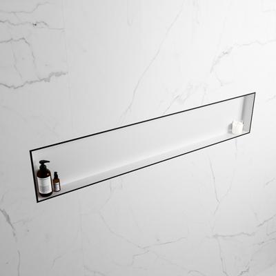 MONDIAZ EASY Nis 149,5x29,5cm in solid surface kleur Urban | Talc. 1 vak geschikt voor in- of opbouw MONDIAZ EASY Nis 149,5x29,5cm in solid surface kleur Urban | Talc. 1 vak geschikt voor in- of opbouw