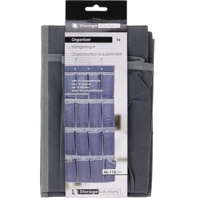 Storage Solutions Deurorganiser 45x110 cm 16 Vakken Antraciet/Grijs