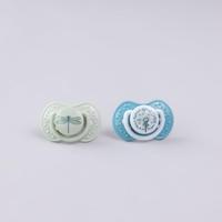 Difrax LOVI Dynamic Pacifier 0-3 Months Botanic Blue Green - Fopspeen - thumbnail