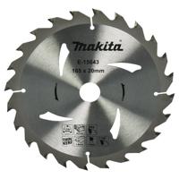 Makita Accessoires Cirkelzaagblad Hout | 165x20x1,6 24T 18g - E-15643 - E-15643 - thumbnail