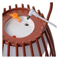 Lucide FJARA - Oplaadbare Tafellamp Binnen/Buiten - Accu/Batterij - Ø 17,5 cm - LED 3 StepDim - 1x0,3W 3000K - IP44 - Roest bruin - thumbnail
