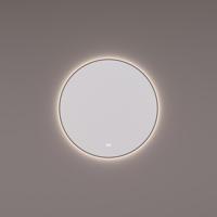 HIPP Design spiegel Rond Mat Zwart - Indirecte LED Verlichting - 80 x 3 cm - Touch Dimmer - Spiegelverwarming - Kleurenwissel - thumbnail