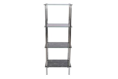 Badkamerschappen DKD Home Decor 40 x 30 x 105 cm Kristal Zilverkleurig Staal - thumbnail