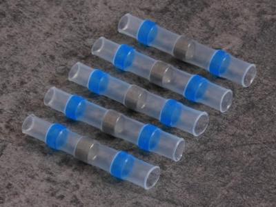 Quadrios 22C463 Stootverbinder Met krimpkous 1.5 mm² 2.5 mm² Volledig geïsoleerd Blauw 1 set(s)