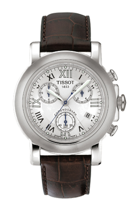 Tissot horlogeband T600013408 Leder Bruin 20mm + bruin stiksel Tissot horlogeband T600013408 Leder Bruin 20mm + bruin stiksel