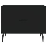 Salontafel 50x50x40 cm bewerkt hout zwart - thumbnail