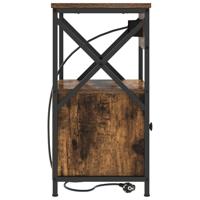 Nachtkastje 2 pcs Gerookt eiken 40 x 31 x 60 cm Bewerkt hout - thumbnail