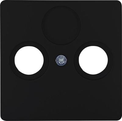 HK05 - afdekking voor antennecontactdoos TV en Radio, mat-zwart