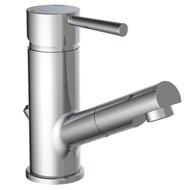 Wastafelkraan Opbouw Schütte Cornwall Eéngreepsmengkraan met Uittrekbare Mousseur Geluidloos Chroom - thumbnail