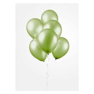 Globos Ballonnen metallic green 30cm, 10st.