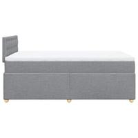 Boxspring met matras stof lichtgrijs 120x190 cm - thumbnail