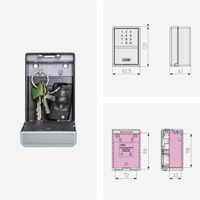 Smart key box - ABUS - 787 Smart-BT KeyGarage B - Openen via smartphone - Opbergruimte voor 20 sleutels - IP54