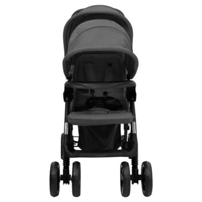 Tweeling kinderwagen tandem staal donkergrijs