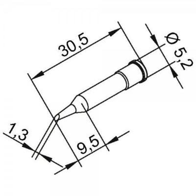 Ersa 0102PDLF06L Soldeerpunt Potloodvorm Grootte soldeerpunt 0.60 mm Inhoud: 1 stuk(s)