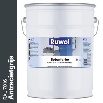 Ruwol Betonverf Antracietgrijs (RAL 7016) 20 liter
