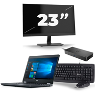 Dell Latitude E5470 - Intel Core i5-6e Generatie - 14 inch - 8GB RAM - 256GB SSD - Windows 11 + 1x 23 inch Monitor - thumbnail