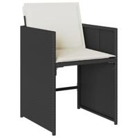 9-delige Tuinset poly rattan zwart - thumbnail