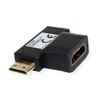 VALUE HDMI T-Adapter, HDMI - HDMI Mini + HDMI Micro - thumbnail