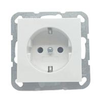 Gira 1-voudige wandcontactdoos met randaarde zuiverwit mat 446627 - thumbnail