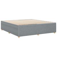 Bedframe zonder matras stof lichtgrijs 200x200 cm - thumbnail