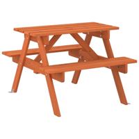 Picknicktafel voor 4 kinderen met parasolgat massief vurenhout - thumbnail