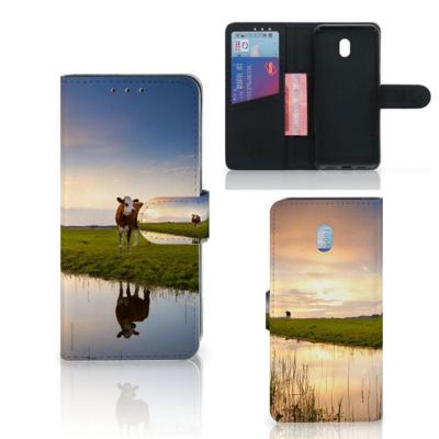 Xiaomi Redmi 8A | Telefoonhoesje | Met pasjeshouder | Koe Xiaomi Redmi 8A | Telefoonhoesje | Met pasjeshouder | Koe