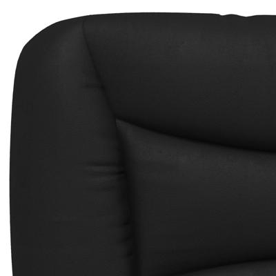 Bed met matras kunstleer zwart 140x190 cm - thumbnail